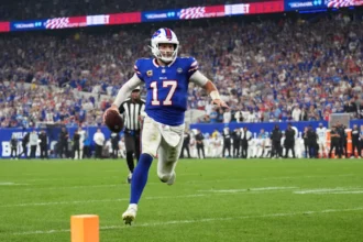 Philadelphia Eagles quarterback Jalen Hurts during the 2026 NFL season