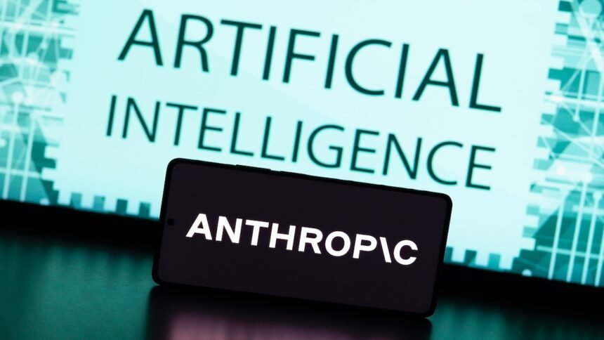 Anthropic logo and AI technology concept linked to the company's IPO and government business risks