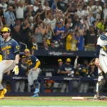 Brewers pitcher Robert Gasser delivers against the Tampa Bay Rays in World Series Game 3.