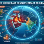 Illustration showing rising energy costs, food prices, and global economic pressures.
