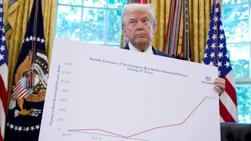 Donald Trump economic approval poll showing 17% approval for handling the cost of living and 26% approval for handling the economy.
