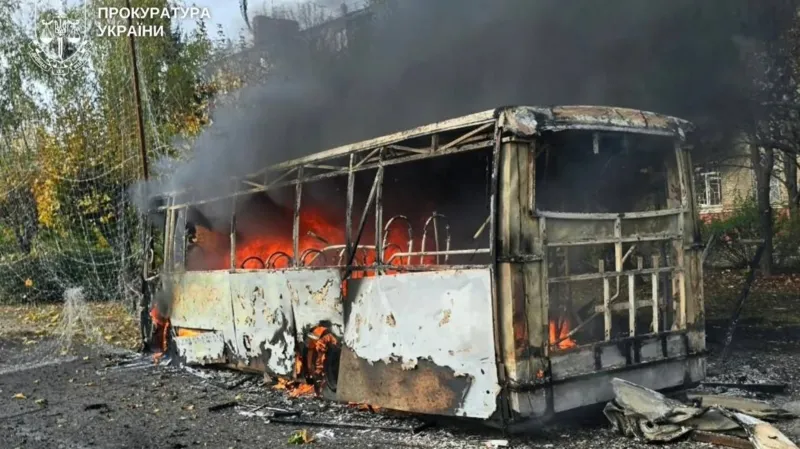 Ukrainian civilians seeking shelter during Russian air raids