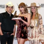 Taylor Swift recalls a cricket prank involving country singer Brad Paisley during her induction speech.