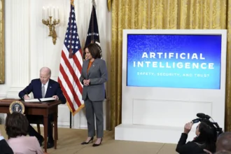 Donald Trump discussing artificial intelligence and a new government AI tool