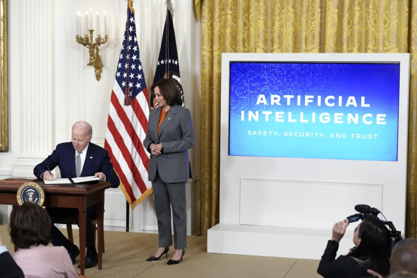 Donald Trump discussing artificial intelligence and a new government AI tool