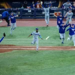 Los Angeles Dodgers and Atlanta Braves players representing two historic MLB dynasties