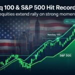 US stock market and corporate earnings data displayed on financial screens