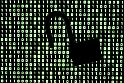 Cybersecurity illustration showing a computer server and a digital security warning about PHP vulnerabilities.